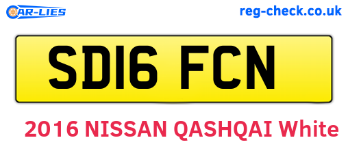 SD16FCN are the vehicle registration plates.