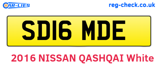 SD16MDE are the vehicle registration plates.