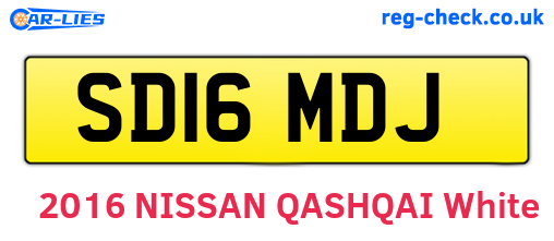 SD16MDJ are the vehicle registration plates.