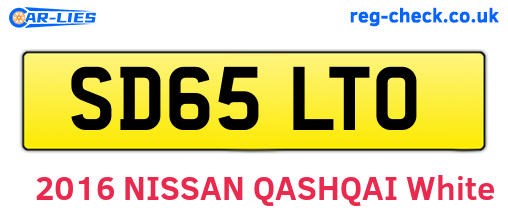 SD65LTO are the vehicle registration plates.