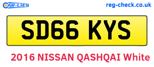 SD66KYS are the vehicle registration plates.
