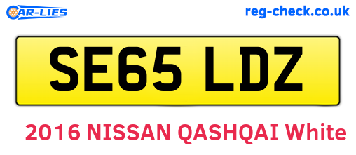 SE65LDZ are the vehicle registration plates.