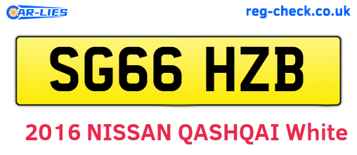 SG66HZB are the vehicle registration plates.