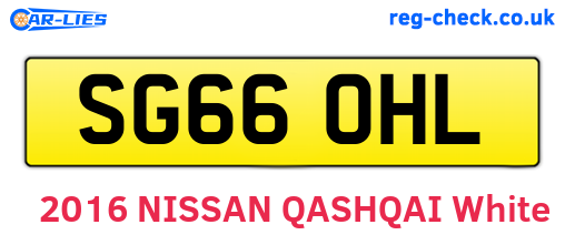 SG66OHL are the vehicle registration plates.