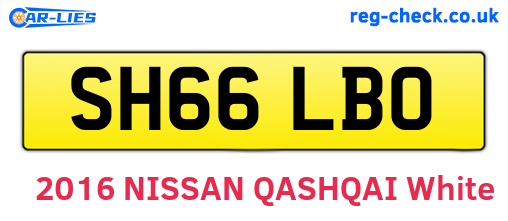 SH66LBO are the vehicle registration plates.