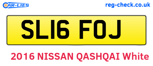 SL16FOJ are the vehicle registration plates.