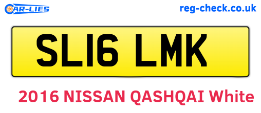 SL16LMK are the vehicle registration plates.