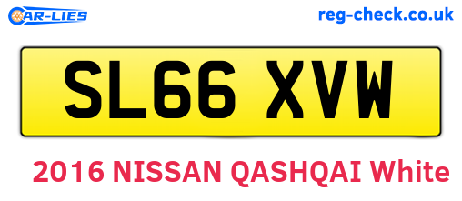 SL66XVW are the vehicle registration plates.