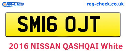 SM16OJT are the vehicle registration plates.