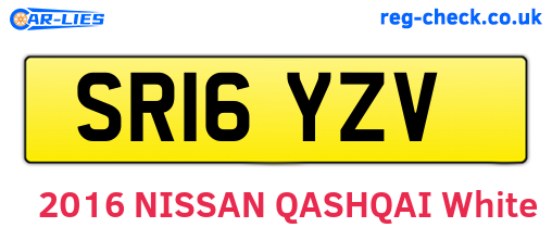 SR16YZV are the vehicle registration plates.