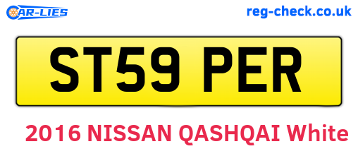ST59PER are the vehicle registration plates.