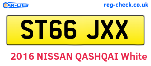 ST66JXX are the vehicle registration plates.