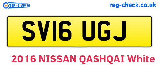 SV16UGJ are the vehicle registration plates.