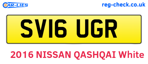SV16UGR are the vehicle registration plates.