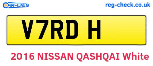 V7RDH are the vehicle registration plates.