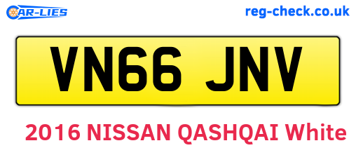 VN66JNV are the vehicle registration plates.