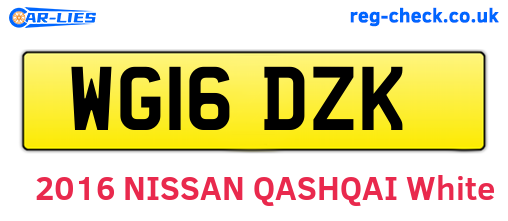 WG16DZK are the vehicle registration plates.