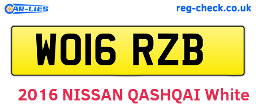 WO16RZB are the vehicle registration plates.