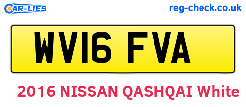 WV16FVA are the vehicle registration plates.