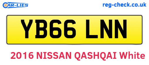 YB66LNN are the vehicle registration plates.