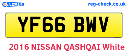 YF66BWV are the vehicle registration plates.
