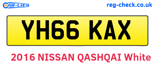 YH66KAX are the vehicle registration plates.