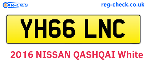 YH66LNC are the vehicle registration plates.
