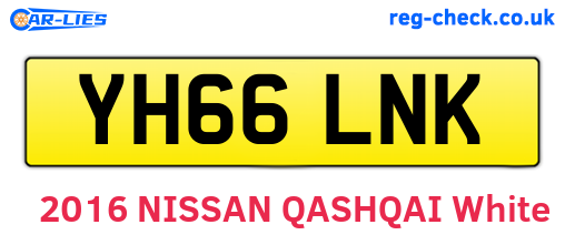 YH66LNK are the vehicle registration plates.