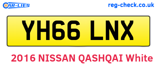 YH66LNX are the vehicle registration plates.