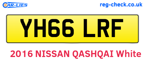 YH66LRF are the vehicle registration plates.