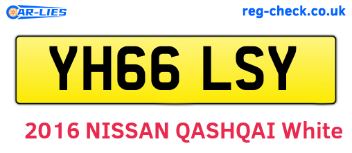 YH66LSY are the vehicle registration plates.