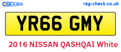 YR66GMY are the vehicle registration plates.