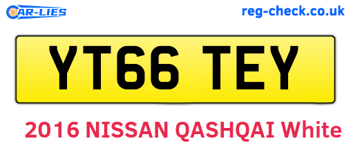 YT66TEY are the vehicle registration plates.