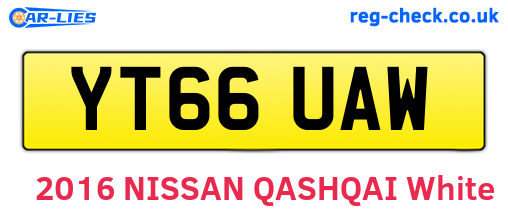 YT66UAW are the vehicle registration plates.