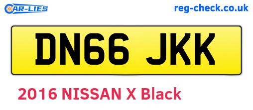 DN66JKK are the vehicle registration plates.