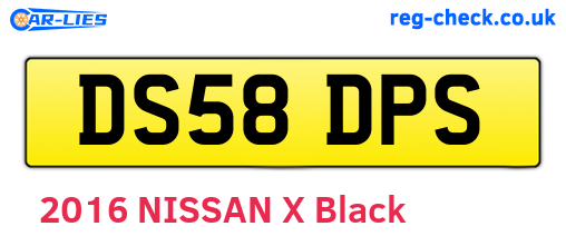DS58DPS are the vehicle registration plates.