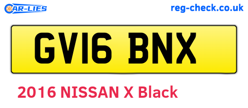 GV16BNX are the vehicle registration plates.