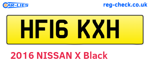 HF16KXH are the vehicle registration plates.