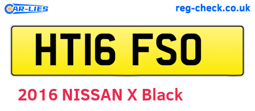 HT16FSO are the vehicle registration plates.