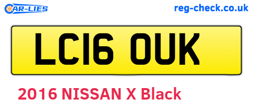 LC16OUK are the vehicle registration plates.