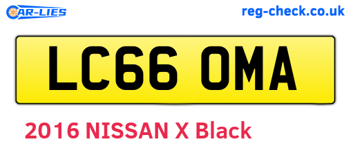 LC66OMA are the vehicle registration plates.