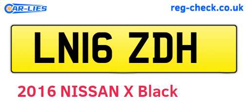 LN16ZDH are the vehicle registration plates.