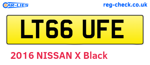 LT66UFE are the vehicle registration plates.