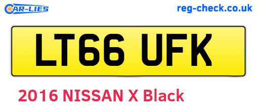 LT66UFK are the vehicle registration plates.