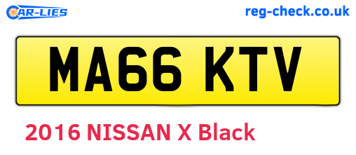 MA66KTV are the vehicle registration plates.