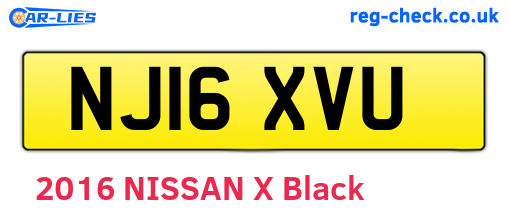 NJ16XVU are the vehicle registration plates.