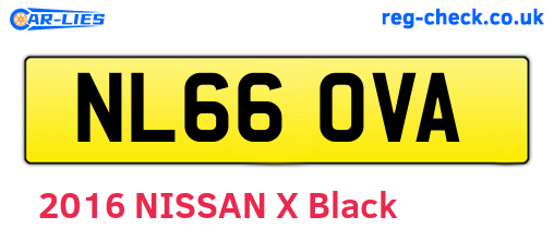 NL66OVA are the vehicle registration plates.