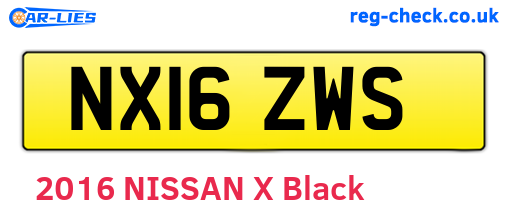 NX16ZWS are the vehicle registration plates.
