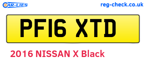 PF16XTD are the vehicle registration plates.