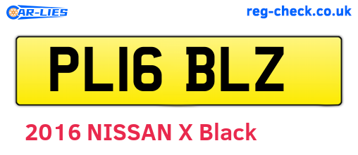 PL16BLZ are the vehicle registration plates.